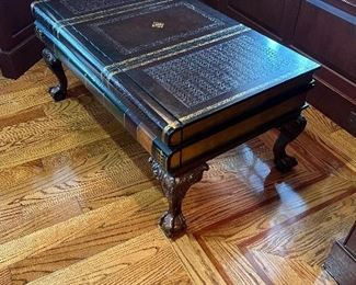 Scarce Maitland Smith Stacked Books coffee table