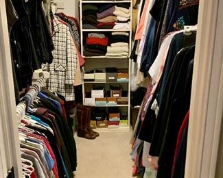 Large selection of women’s clothing including brands: including Karl Lagerfeld, J. Crew, Kenneth Cole, Calvin Klein