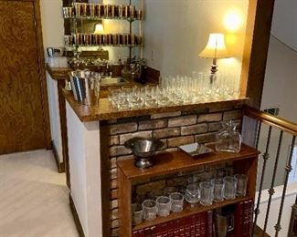 Lots of bar ware items including from Crate & Barrel