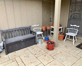 Assortment of outdoor/patio furniture and gardening items
