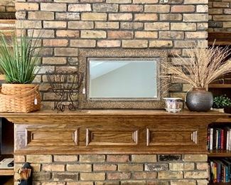 Wonderful wood mantle for sale