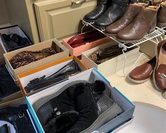 Wonderful selection of women's shoes sz 8-9. These boots are brand new in box