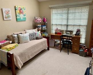 Assortment of children’s linens, toys and games, books, furniture & lots of clothing