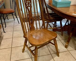 Oak spindle chairs