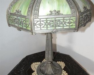 1920s stained glass lamp