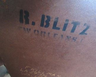 On back of Mid Century bar