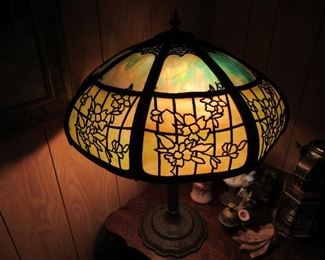 1920s stained glass lamp