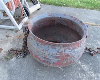 Large cast iron pot no cracks or holes