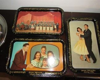 Vintage Lawrence Welk metal trays