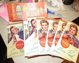 Original Coca Cola score pads