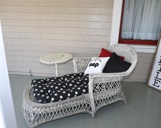 Vintage Wicker Lounge Chair