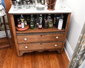 Antique Dresser converted to Bar (Alcohol NOT for Sale)