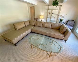 Sectional with down filled cushions available for presale - Please call Mimi at 562-254-2597 for details.