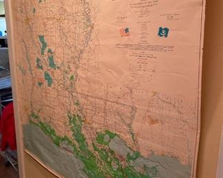 Vintage Louisiana Map 