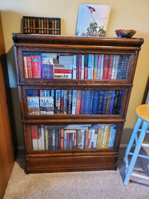 Beautiful  glassed in book selves 