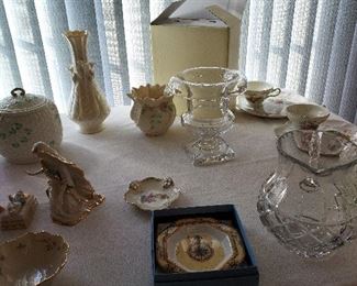 Belleek, Val St Lambert, Waterford, etc