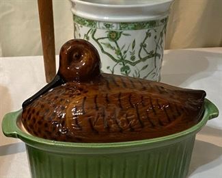 French duck covered baker Limoge 
