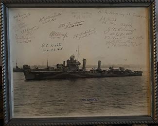 USS Emmons real photos with signatures