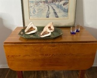 orange wool Keristan area rug 