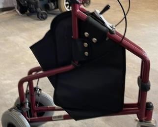 NOVA Traveler 3 Wheel Rollator Walker, All Terrain 8” Wheels, Includes Bag, Basket and Tray, Red
$100                                                                                                                                         Brand NOVA Medical Products
Color Red
Material Rubber
Item Weight 16 Pounds
Item Dimensions LxWxH

Locking Hand Brakes
NOVA's patented feather touch hand brakes are uniquely designed for maximum comfort and control. It is easy to engage the brake with a small grip and minimal hand strength.
Tray & Basket
Tray & Basket
The Tray is perfect for carrying food and drink, or holding small items such as keys and phones. It is easy to remove and clean.

Tray Dimensions: 9.5"W x 8"D.

The basket is ideal for carrying personal items and even light groceries or small oxygen tanks.

It is easy to remove and attach.

Basket Dimensions: 9.5"L x 9.5"W x 8"D.
Pouch
Pouch
The roomy pouch is great to store and carry personal items - and also keep them secure and out of 