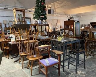 Lots of Dining room tables and chairs