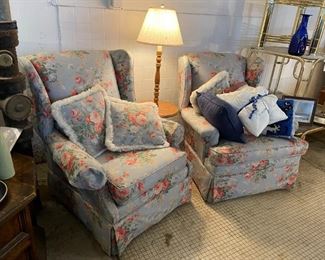 2 very nice and comfy floral chairs.  Make an offer!