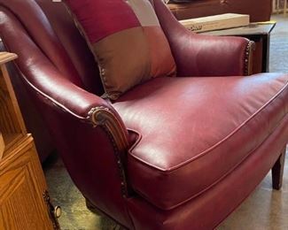 Red leather chair $40