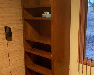 Tall solid wood bookshelf