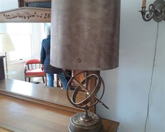 Nice larger table  lamp
Armillary with zodiac images
Frederick Cooper Lamp