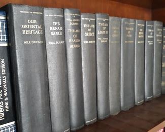 Set of volumes  , The Story of Civilization 
Will Durant