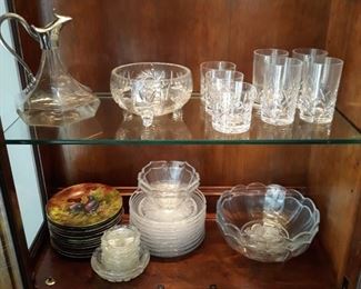Barware rocks glasses  , Highball glasses , nice Wine decanter , cut crystal bowl