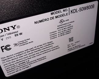 Sony 50" flatscreen TV 