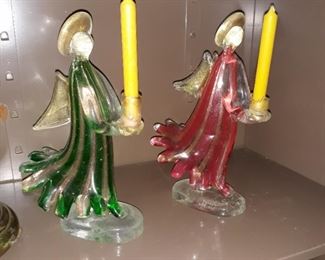 Murano? Angel candle holders