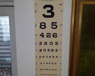 Eye exam chart