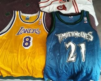 Kobe Bryant No 8 jersey Lakers
Kevin Garnett  No. 21  jersey Timberwolves