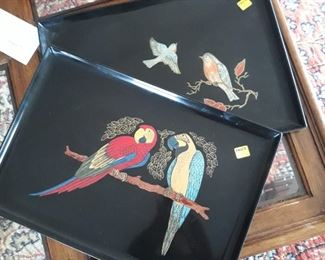 Couroc trays 
Monterey, Calif 
Mid century modern 