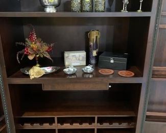Amish Custom Made Liquor, wine and humidor Tall Cabinet with key