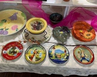  4 China Plates Boston Warehouse Trading Co.                          Cheese Plates