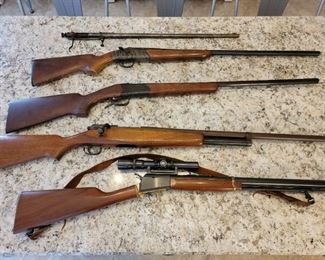 Stevens 20 gauge
J.C. Higgins 12 gauge Bolt
Thompson .50