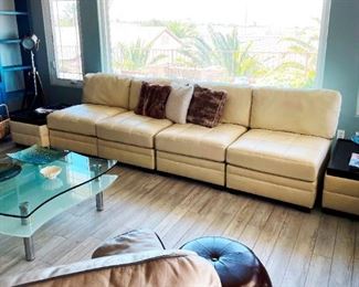Genuine Leather 6 piece sectional
