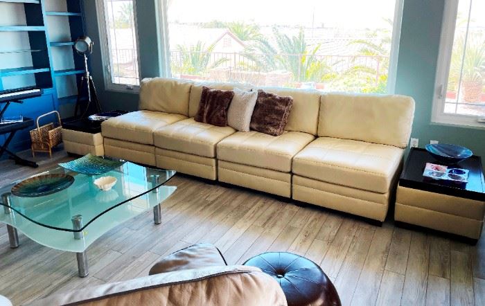 Genuine Leather 6 piece sectional