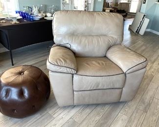 Leather recliner 