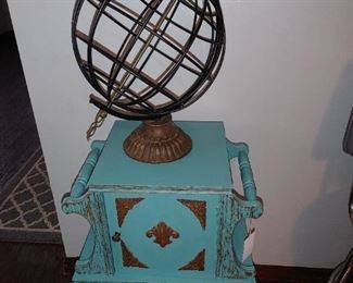 Custom Painted Antique Smoking Stand