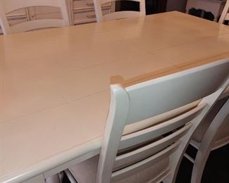 Carolina Preserve White FARMHOUSE dining table with 6 chairs