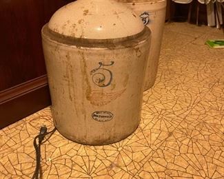 5 Gallon Redwing Stoneware Crock