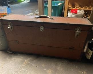 Vintage Wood Toolbox 
