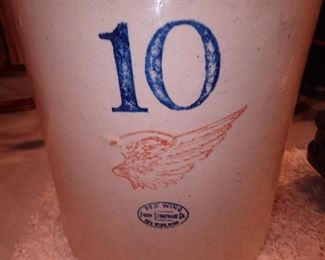 10 GALLON RED WING CROCK
