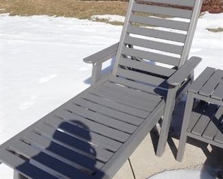 BY THE YARD DECK CHAIRS LOUNGERS & SIDE TABLE