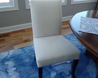 BASSETT TABLE & FABRIC CHAIRS - 4 CHAIRS
