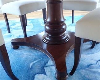 BASSETT TABLE & FABRIC CHAIRS - 4 CHAIRS